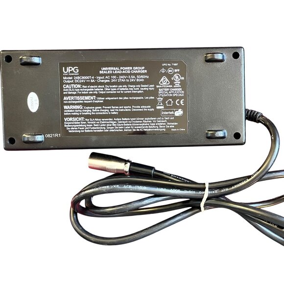UPG Wheelchair Sealed Lead-Acid Battery Charger No. 71697 Model 24BC8000T-4 - Picture 3 of 5